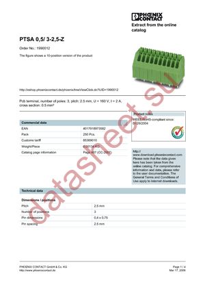 1990012 datasheet  